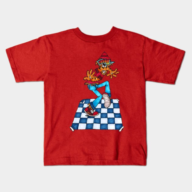 Fresh breakdancing tiger Kids T-Shirt by Bee Fernandez